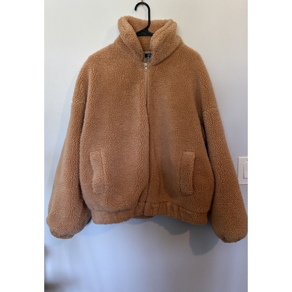 Blue Blush Teddy Bear Jacket, Tan, Size L